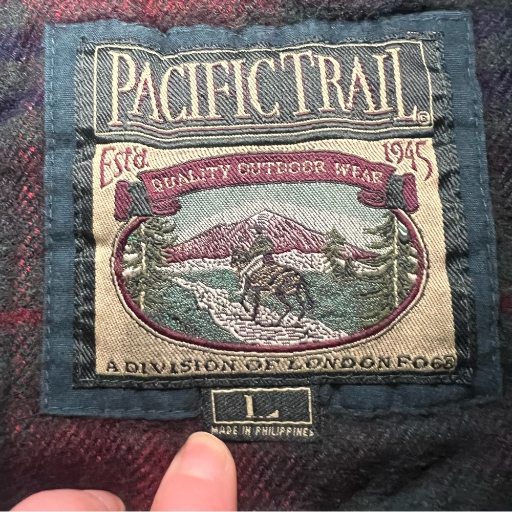 Vintage 90s Pacific Trail Coat Women’s Large Blanket Lined Hiking Beige Jacket - Picture 11 of 14